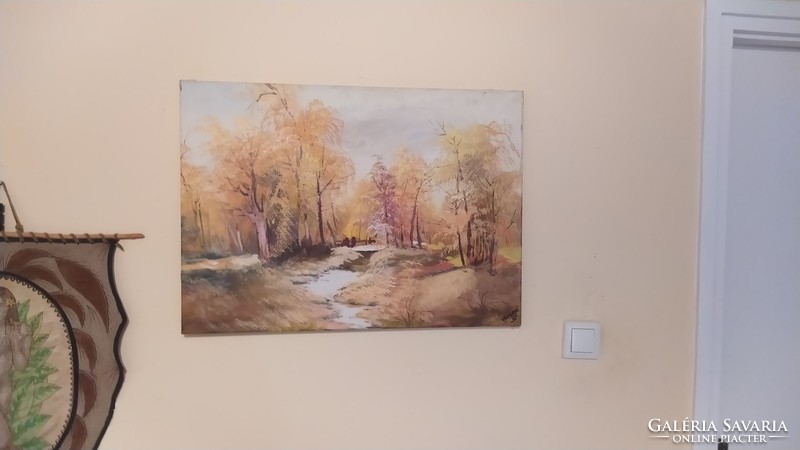 (K) Czinege Zsolt tájkép festmény 66x47 cm