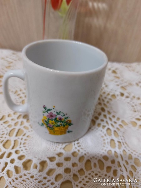 Beautiful small children's mug with spring flowers
