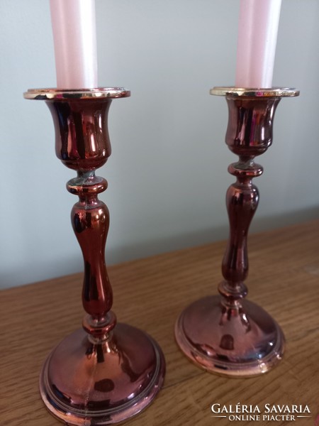 Pair of Wmf silver-plated candle holders