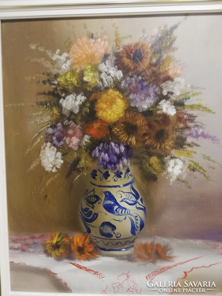 László Látá's large blue vase 359.
