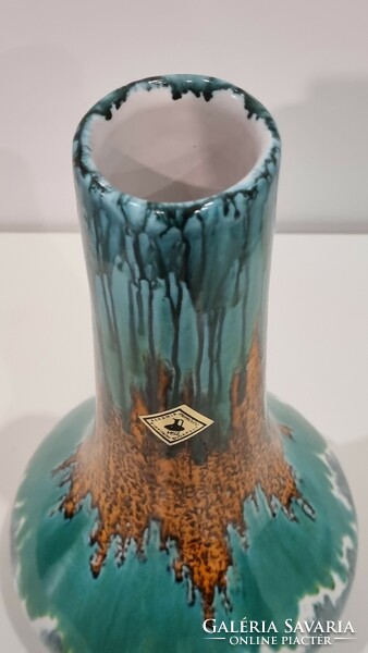 Dekoratív iparművészeti kerámia váza,padlóváza - 34 cm