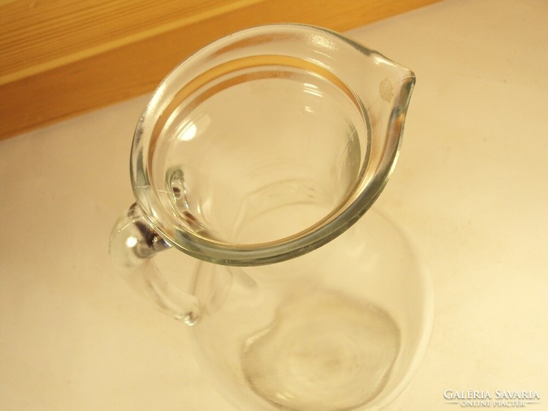 Üveg kiöntő kancsó 25 cm magas