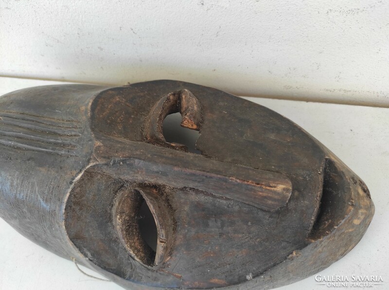 Antique African wooden mask lega folk dance Congo African mask damaged 520 drop 100 6927