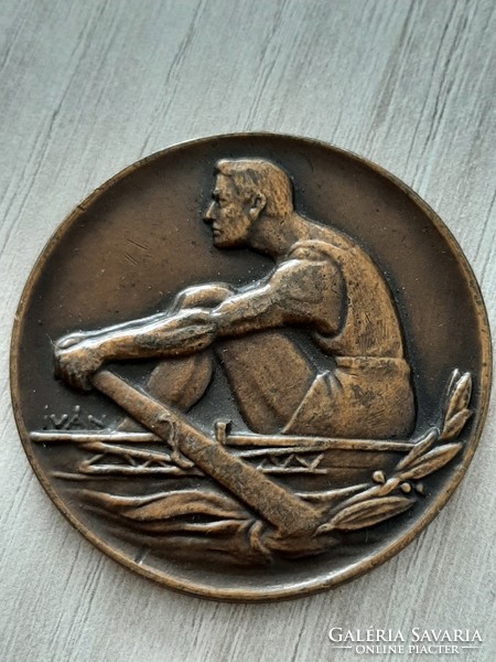Vasas regatta sport bronze plaque, medal 1951