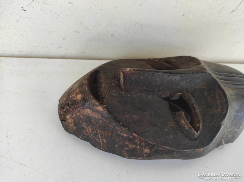 Antik afrikai fa maszk Lega népcsopoprt Kongó africká maska sérült 520 Le dob 100 6927