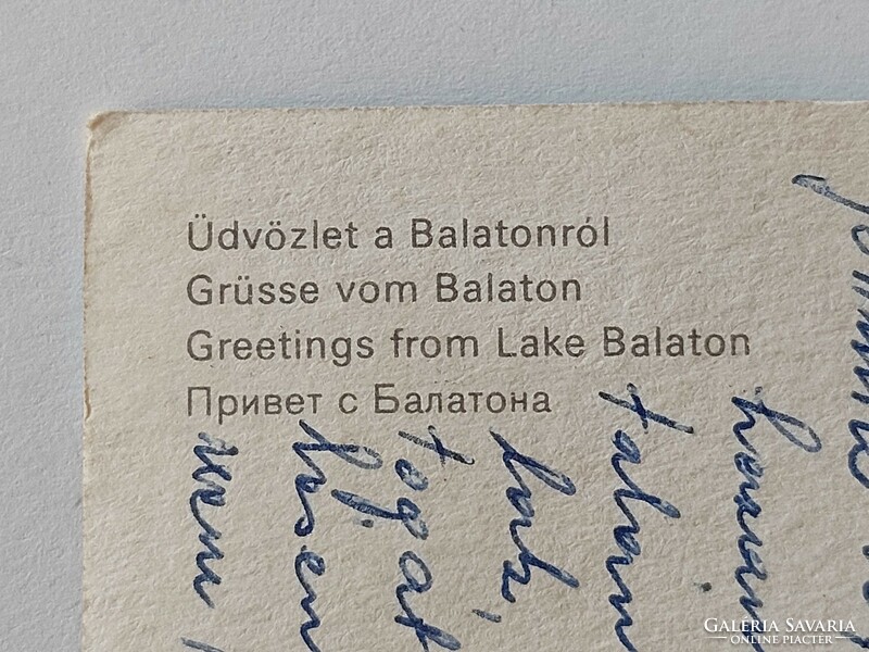 Retro képeslap 1981 fotó levelezőlap Balaton vitorlás hajók