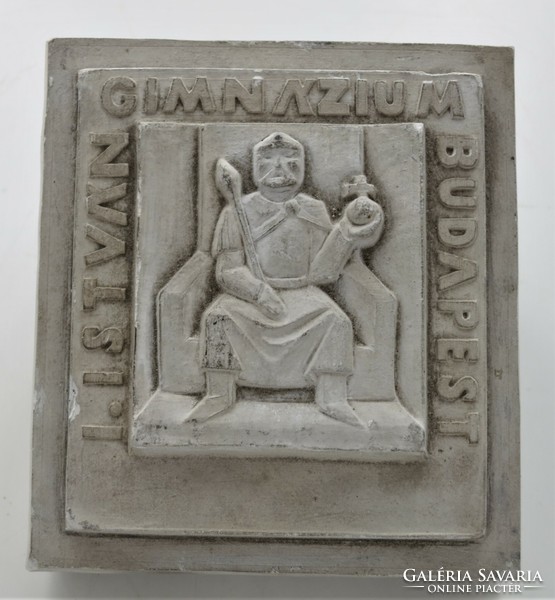 István I high school, Budapest, plaster plaque, plaster positive