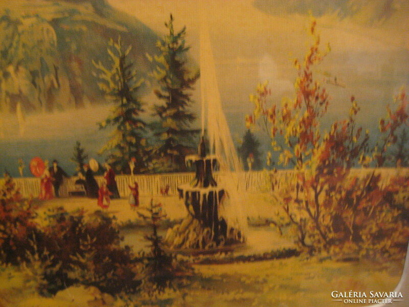 Alpine landscape, probably a quality print in a nice frame in good condition