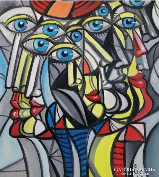 Elena Khmeleva (sz.1966)-Multi-face 73x60 cm