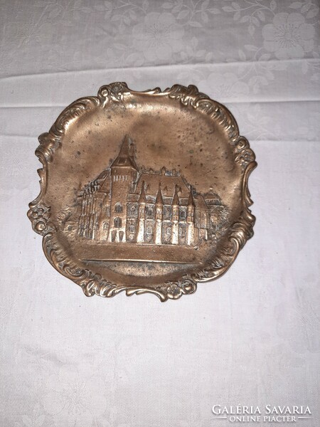 Copper table ornament with an embossed image of Vojvodina Castle