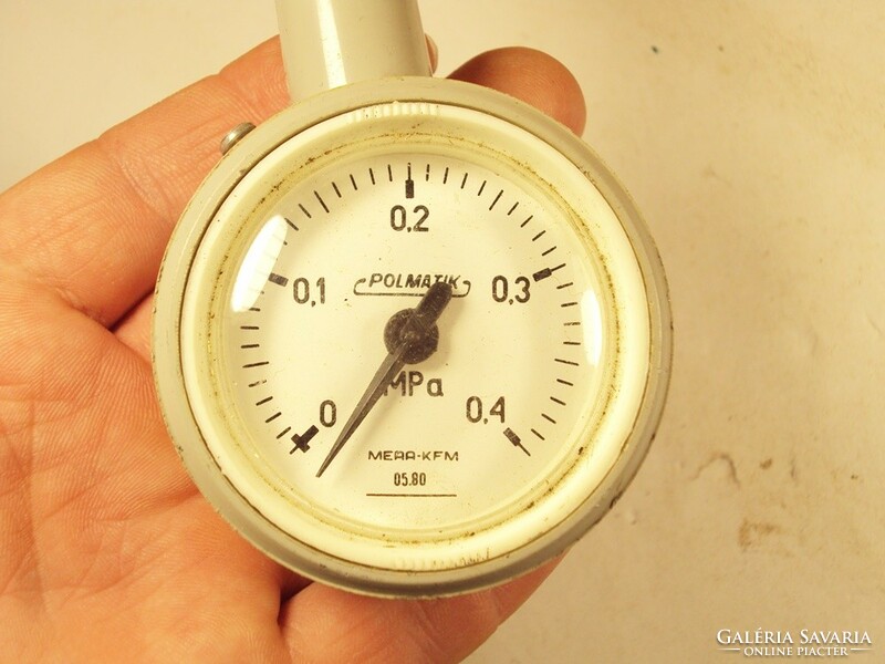 Old pressure gauge Polmatik brand instrument - Czechoslovak manufacture