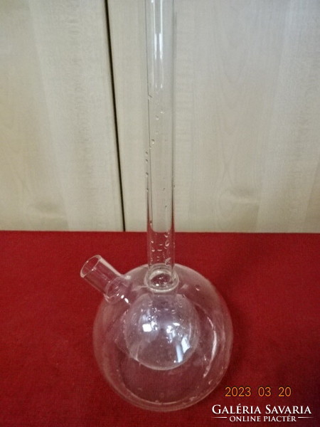 Glass measuring cup, specific gravity meter, height 25.5 cm. Jokai.