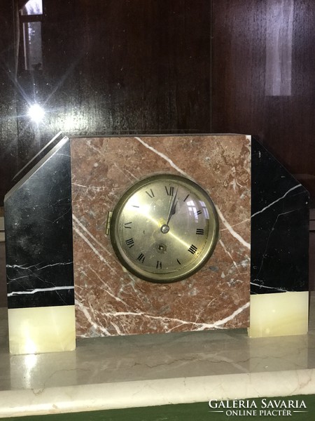 Art deco marble cabinet clock, fireplace clock