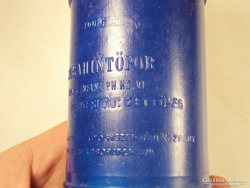 Retro műanyag hintőpor por flakon babahintőpor Galenusi Laboratórium Gyógyszertár - 1970-es évekből