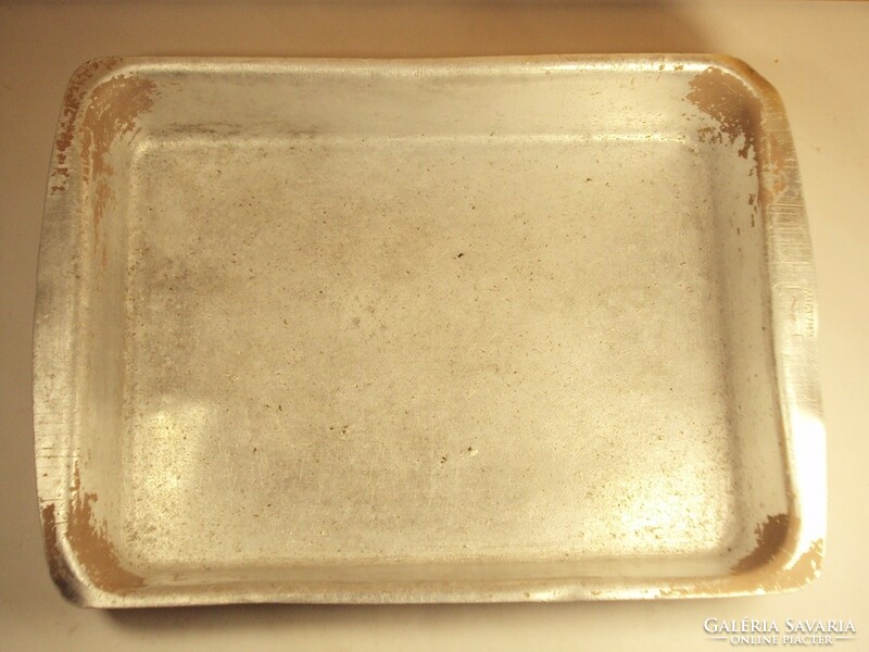 Antique alu aluminum old baking pan with krakow krakko mark, made in Poland