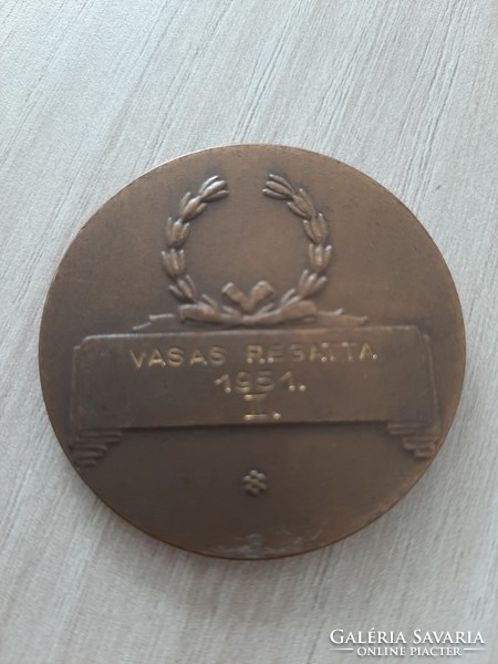 Vasas Regatta sport bronz plakett ,érem  1951