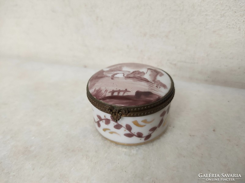 Antik porcelán festett szelence 19. század 352 6934