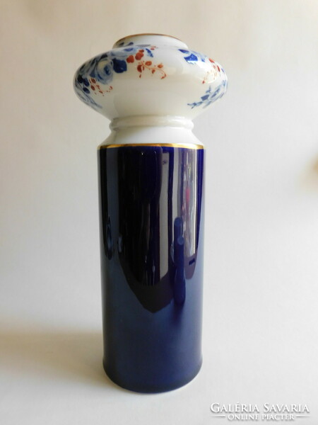 Unterweissbach vintage, kobalttal festett váza 22 cm