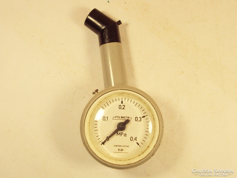 Old pressure gauge Polmatik brand instrument - Czechoslovak manufacture