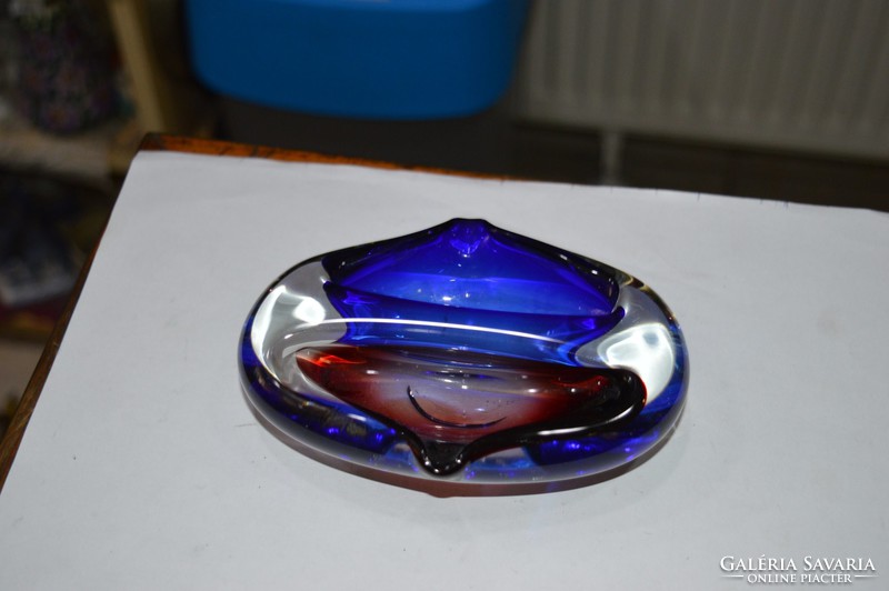 Colorful Czech crystal bowl