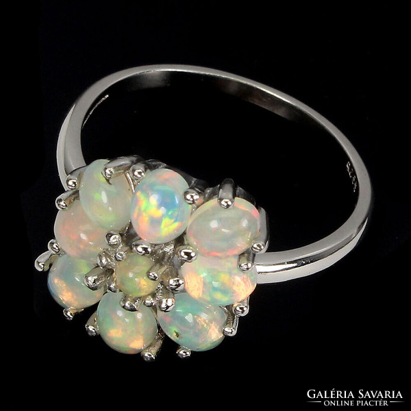 6-year-old fire plume opal 925 silver ring