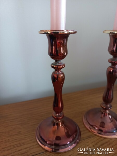 Pair of Wmf silver-plated candle holders