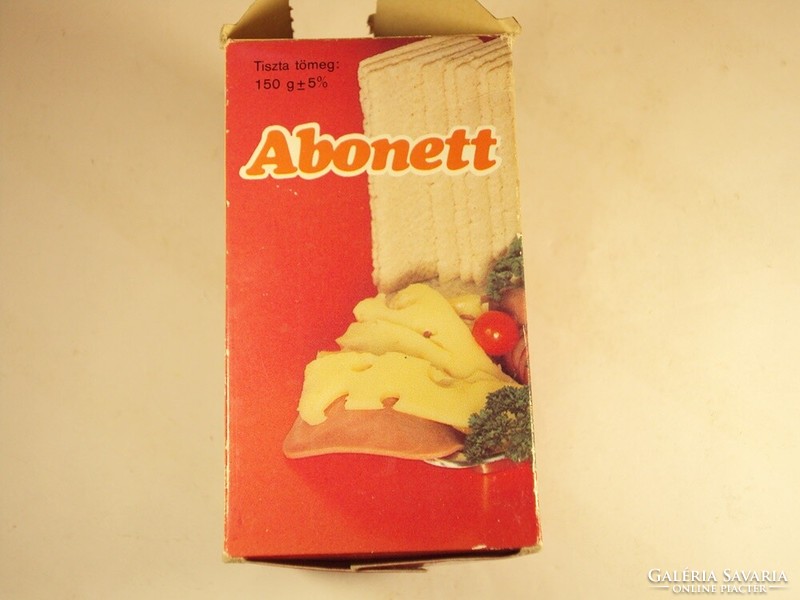 Retro abonett rye bread paper box - new world mgtsz abony - from 1990