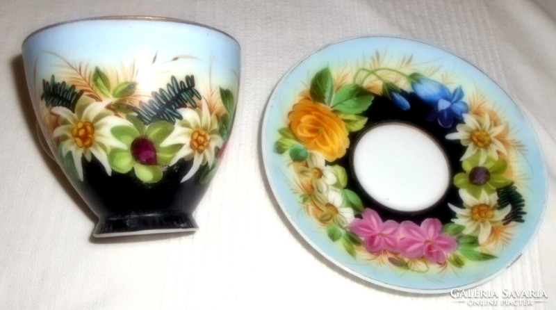 Bieder tea cup and saucer - rare antique snowy meadow butterfly - art&decoration