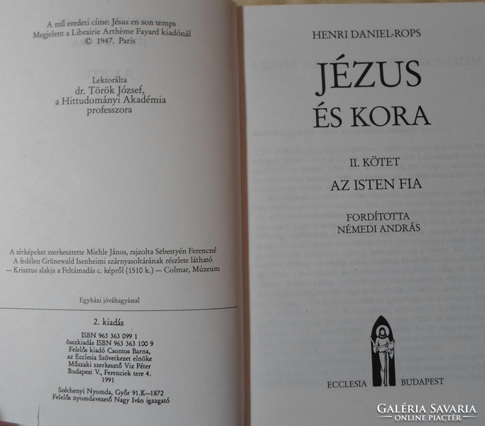 Henri Daniel-Rops: Jézus és kora I-II.; Apostolok és vértanúk egyháza I-II. (Ecclesia, 1989-1991)