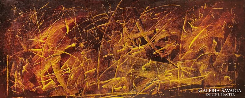 Painting Bayán ildiko 24 x 58 cm, canvas.