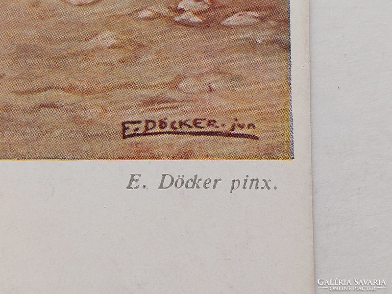 Régi képeslap 1915 E. Döcker levelezőlap