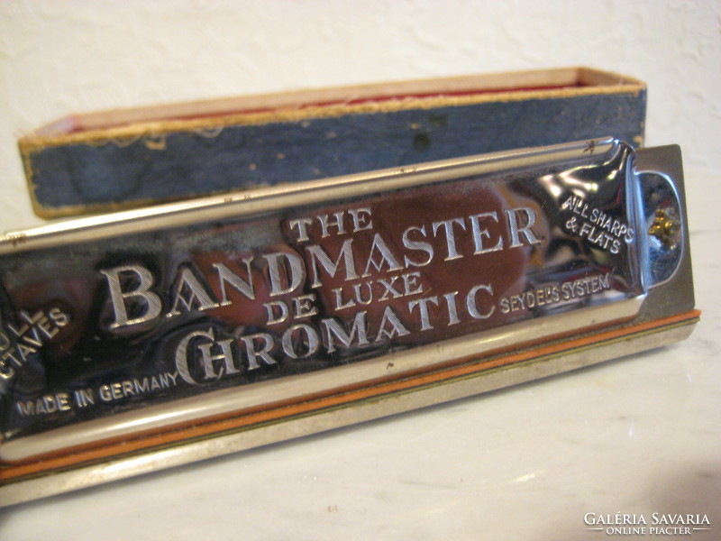Profi száj harmónika , The Bandmeister de Lux   Chromatic    13 x 4 cm