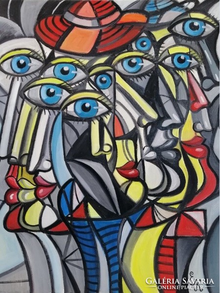 Elena Khmeleva (sz.1966)-Multi-face 73x60 cm