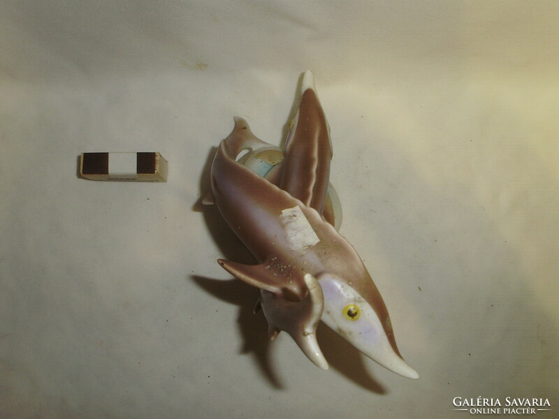 Hollóházi halak figura, nipp - kecsege - 23 cm