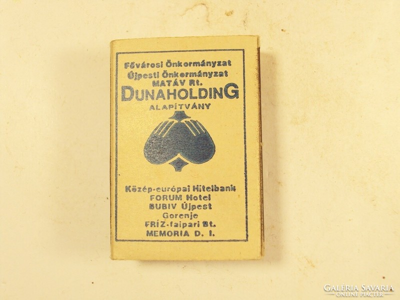 Retro advertising match matchbox - drug stop matáv dunaholding advertisement - from the 1980s
