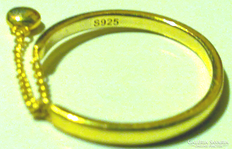 Medál díszes aranyozott ezüst gyűrű ÚJ ! különleges lánc charm állítható méret Valentin napra