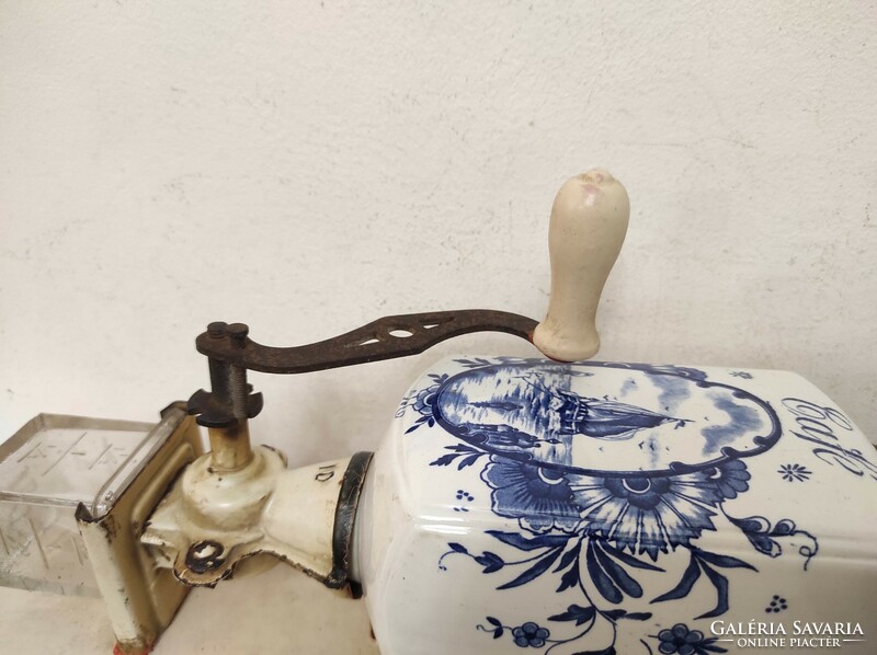 Antique coffee grinder wall mounted porcelain coffee grinder ship sailing 122 6778
