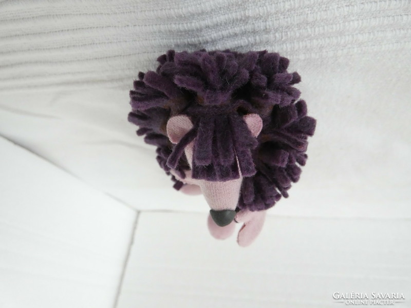 Foky otto puppet - myrr murr - spiny-backed hedgehog 12 cm - textile-leather needlework -