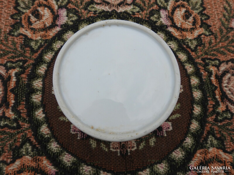 Antique hand-painted flower pattern jar - bowl