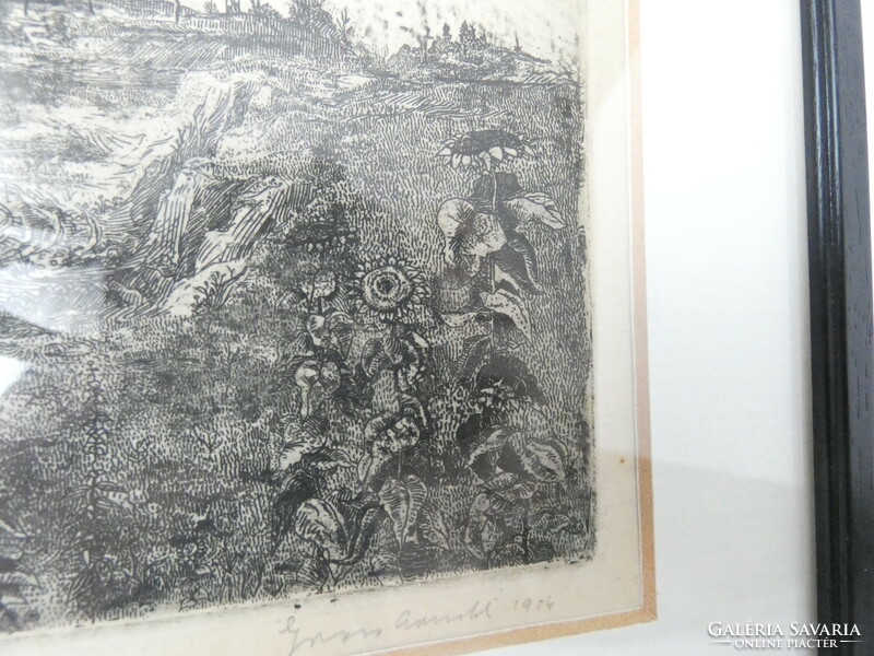 Gross arnold : swirly 1954. - Monocr. Etching/paper, 19 cm x 23.5 cm, ref.: Gross arnold original!!!