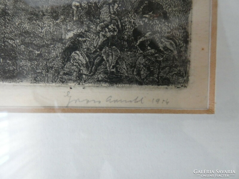 Gross arnold : swirly 1954. - Monocr. Etching/paper, 19 cm x 23.5 cm, ref.: Gross arnold original!!!