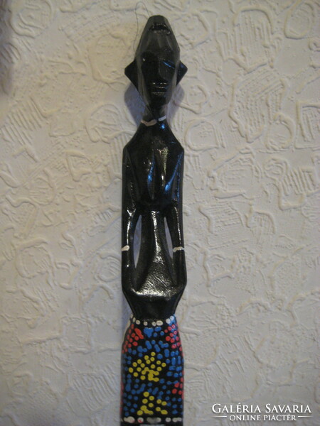 Tall Negro lady, 24 cm, carved from wood / gift from Africa /