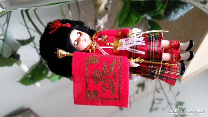 Scottish, blinking, souvenir soldier, rubber doll