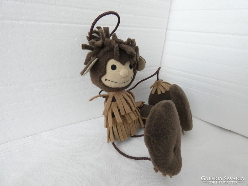Foky otto puppet - Hakapeszi lemur monkey 23cm - textile-leather needlework -