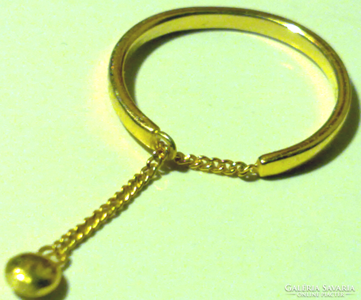 Medál díszes aranyozott ezüst gyűrű ÚJ ! különleges lánc charm állítható méret Valentin napra
