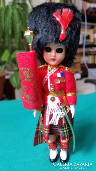 Scottish, blinking, souvenir soldier, rubber doll