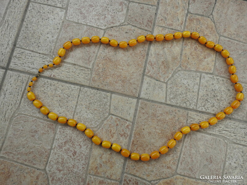Huge yellow (amber?) necklace