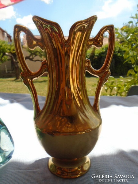 Empír stilusú (Zsolnay Jelegű) eozin csodálatos váza francia országból