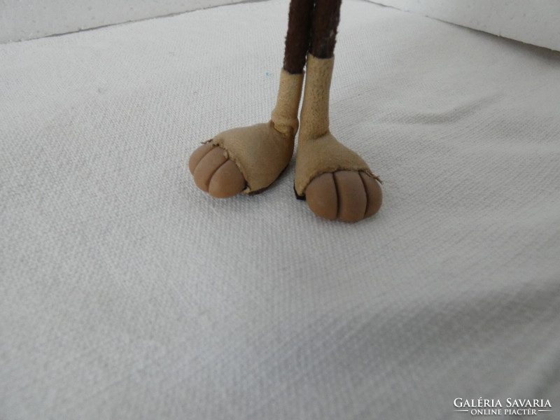 Foky otto puppet - misi squirrel - little monkey 16 cm - textile-leather needlework -