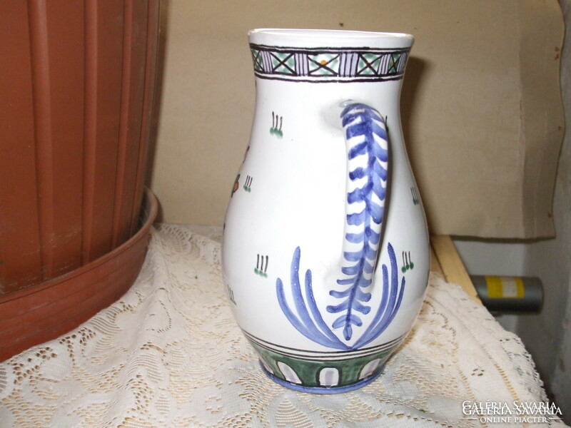 Old hand-painted vase with an image of a saint. For sale!